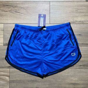 Gradual‎ Mens Built In Brief Athletic Shorts Size XXL Blue And Black